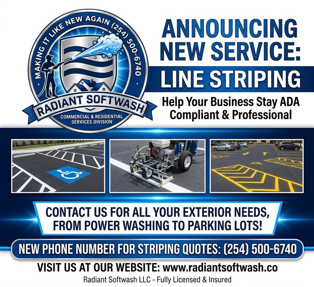 Radiant Softwash Line Striping Services flyer